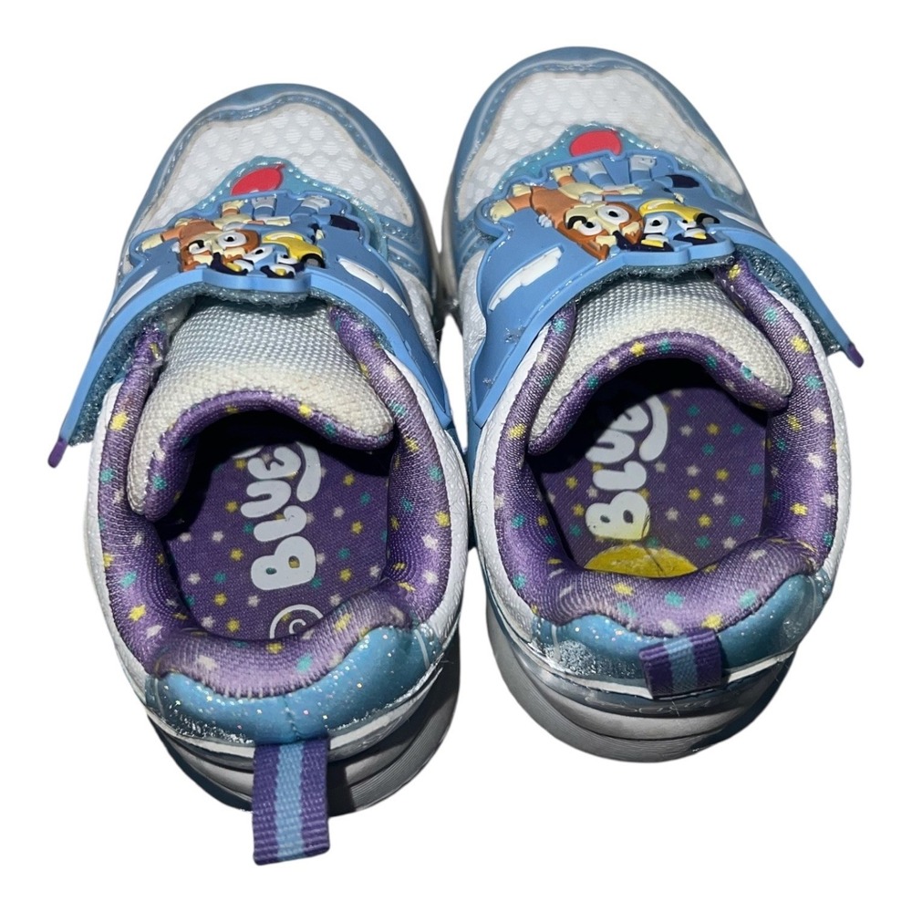 Bluey Ground Up Toddler Girls Size 5‎ Sneakers Shoes Blue Purple Cartoon - Picture 2 of 7